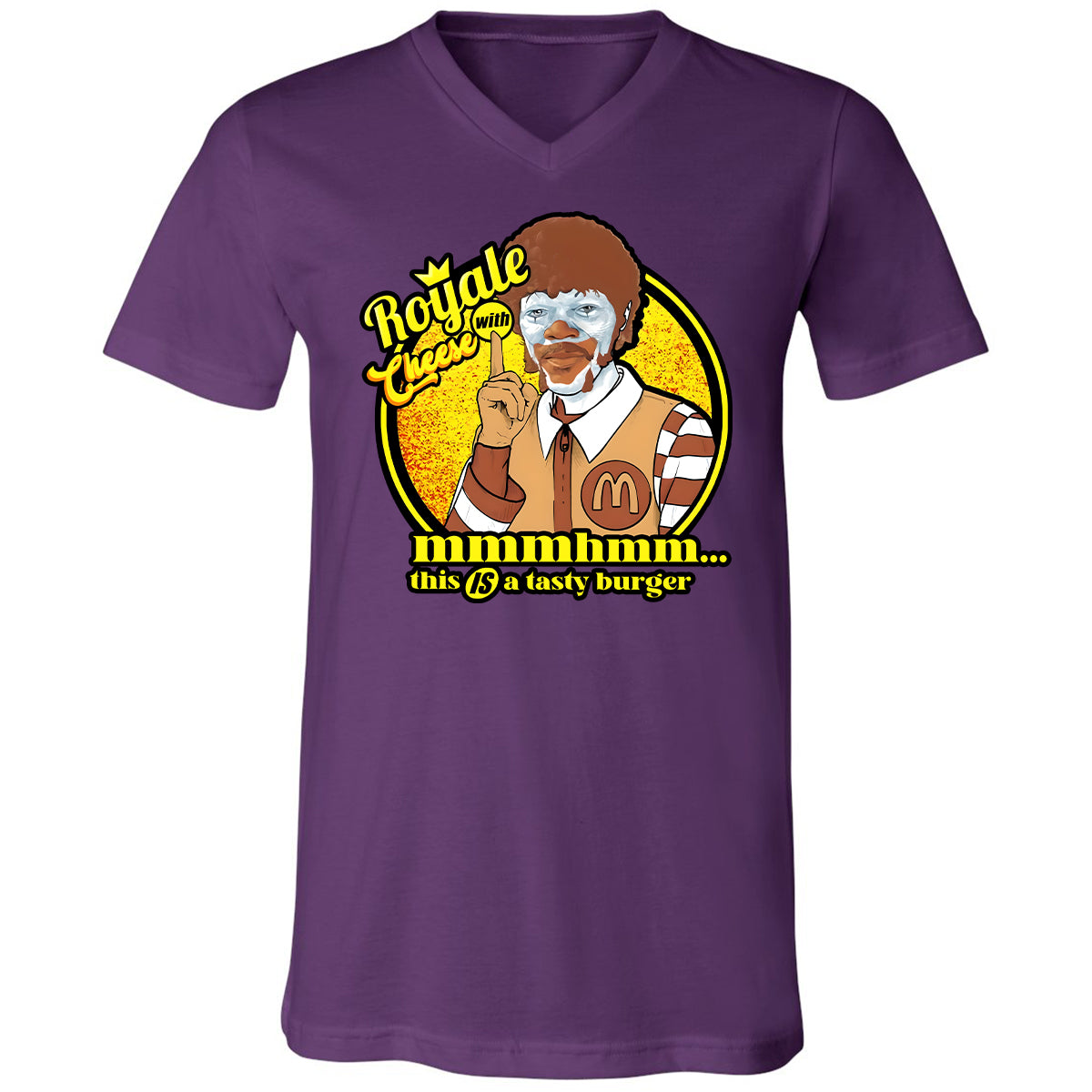 Unisex V-Neck T-Shirt - 9RD1N1D3 - Team Purple - 9