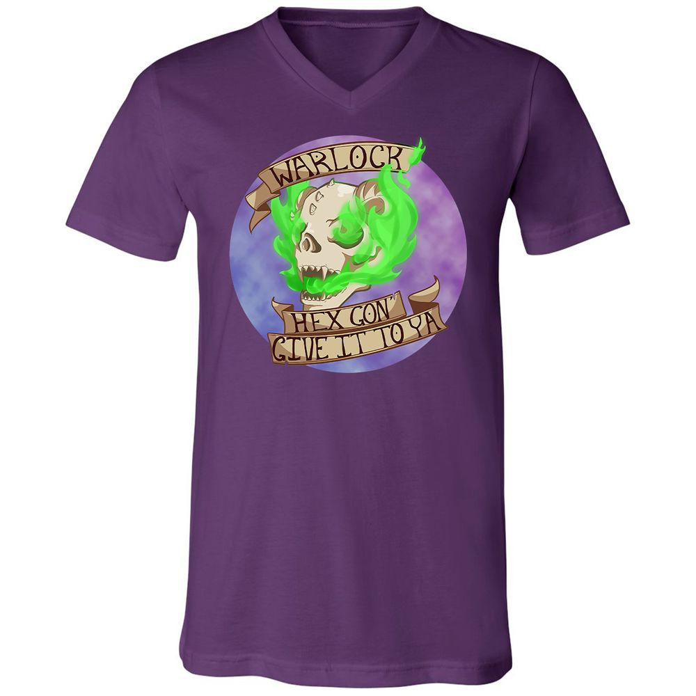Unisex V-Neck T-Shirt - JJSA7Z5Y - Team Purple - 9