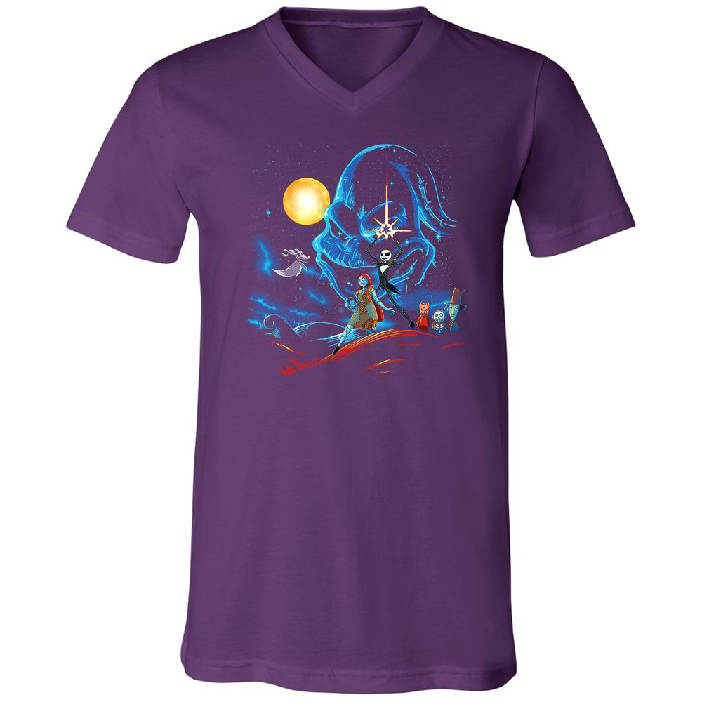Unisex V-Neck T-Shirt - HE3V97T4 - Team Purple - 9