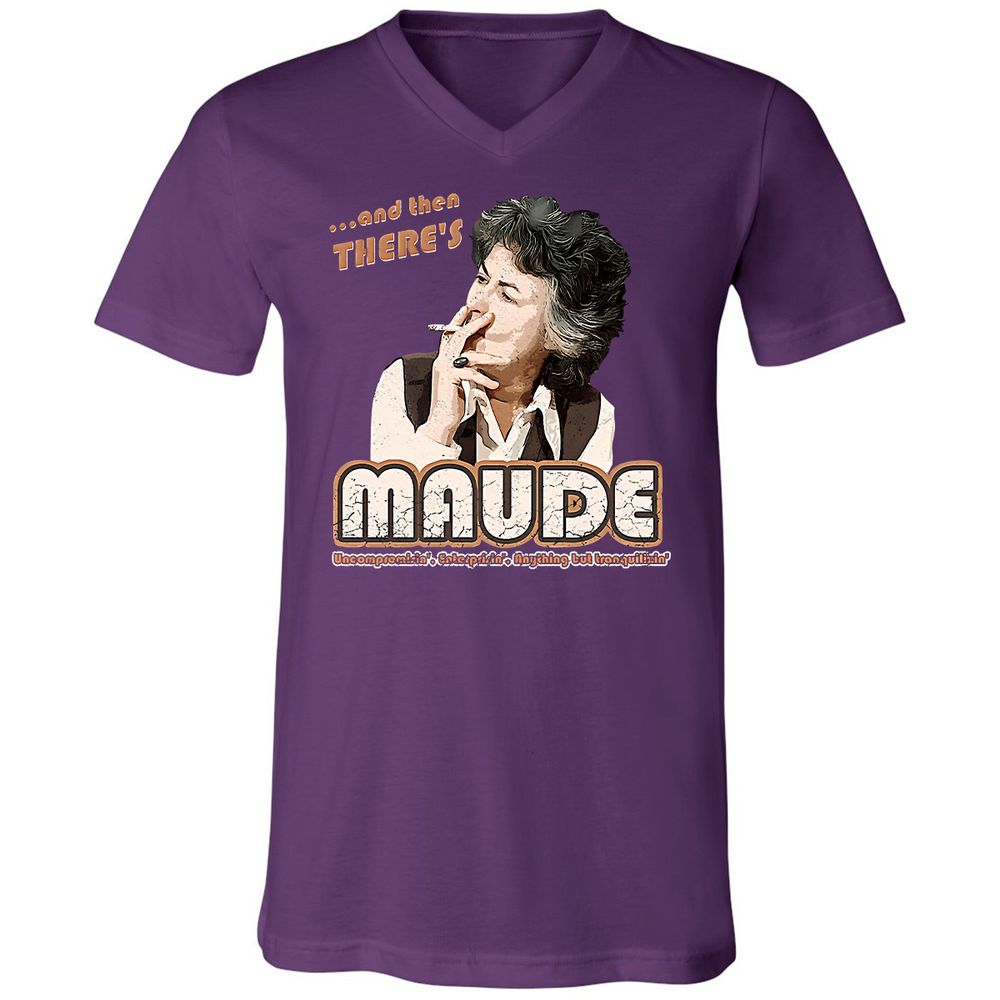 Unisex V-Neck T-Shirt - JS6TXHN1 - Team Purple - 9