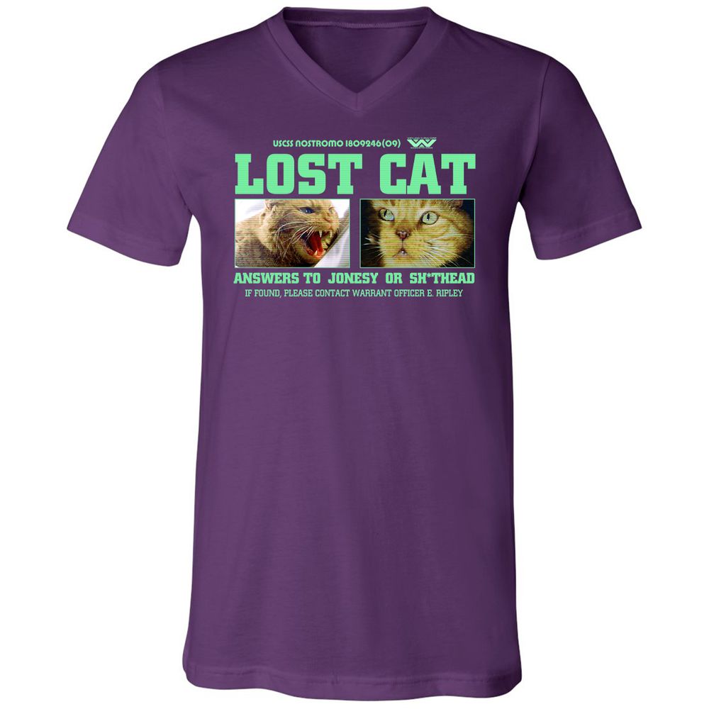 Unisex V-Neck T-Shirt - R84XMN4U - Team Purple - 9