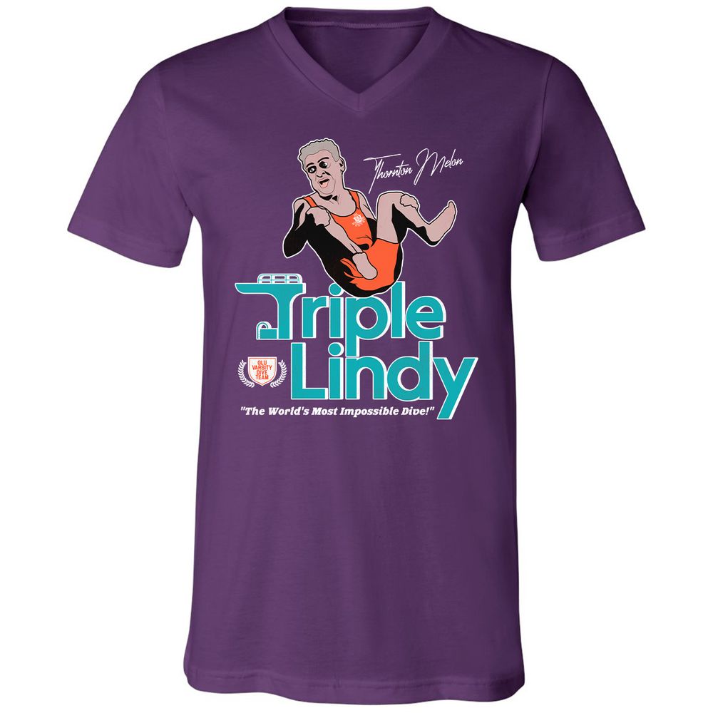 Unisex V-Neck T-Shirt - HA17HG73 - Team Purple - 9