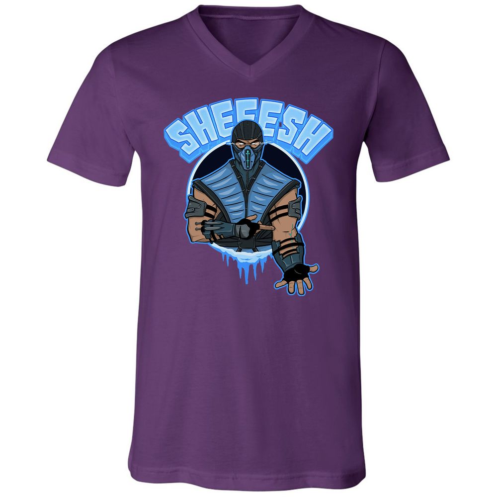 Unisex V-Neck T-Shirt - 6R4MV69P - Team Purple - 9