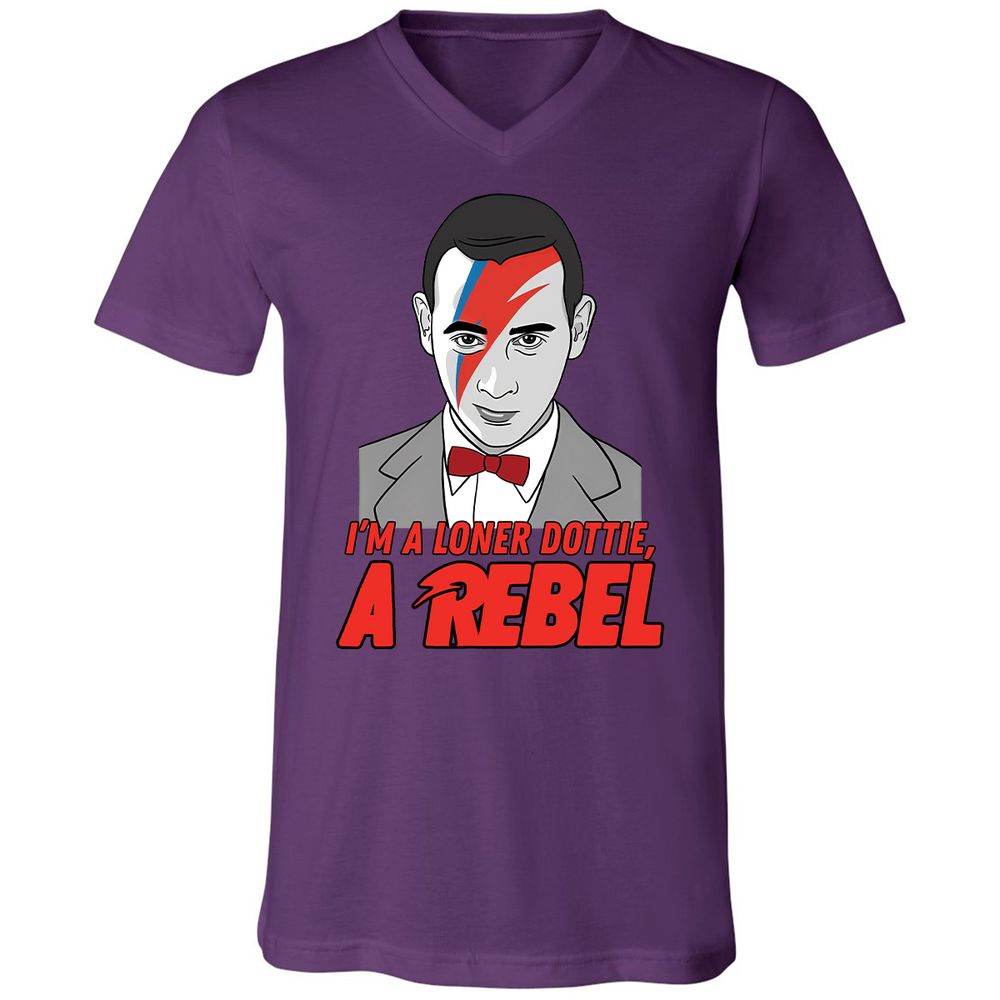 Unisex V-Neck T-Shirt - GLNBK6ES - Team Purple - 9
