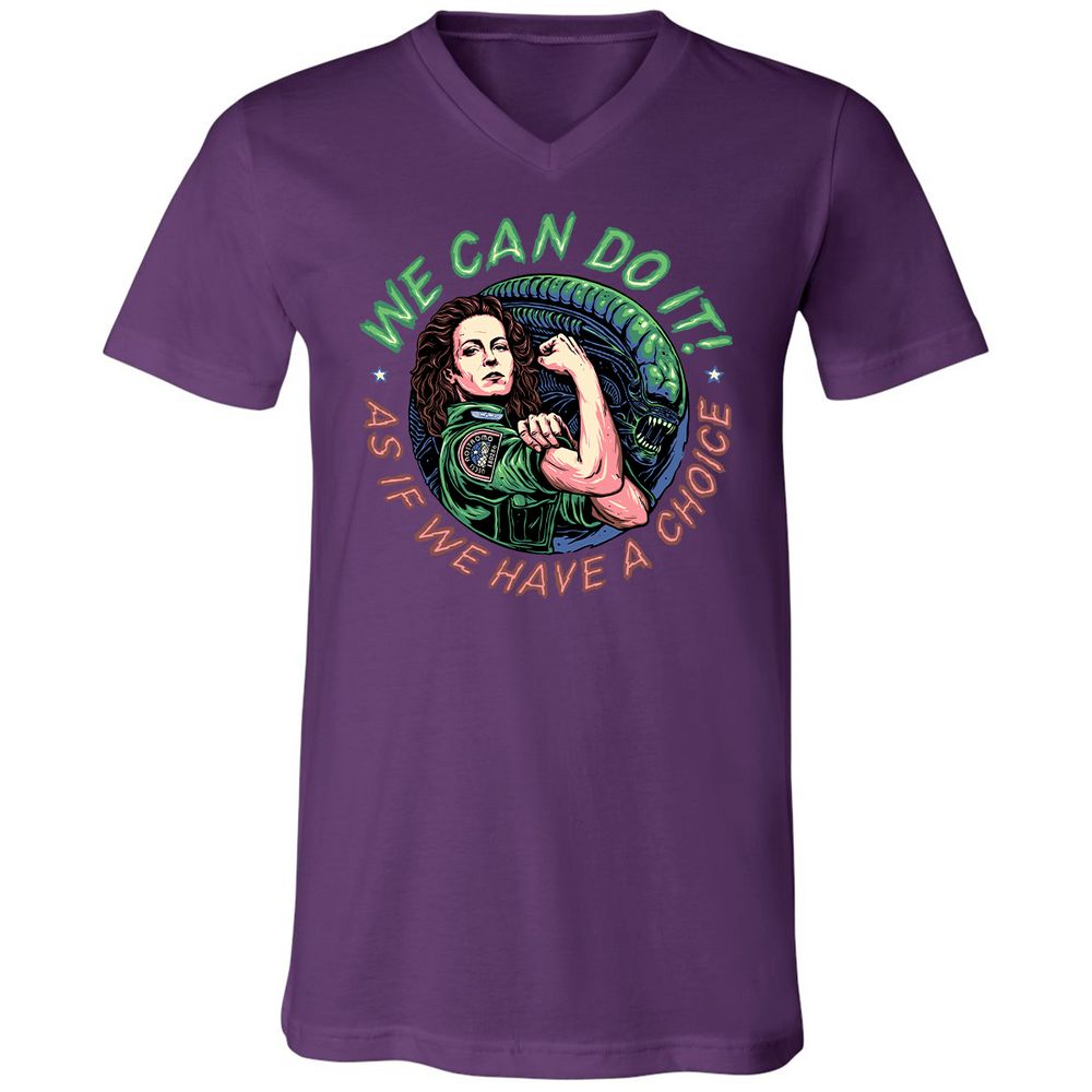 Unisex V-Neck T-Shirt - C7YYFLEB - Team Purple - 9