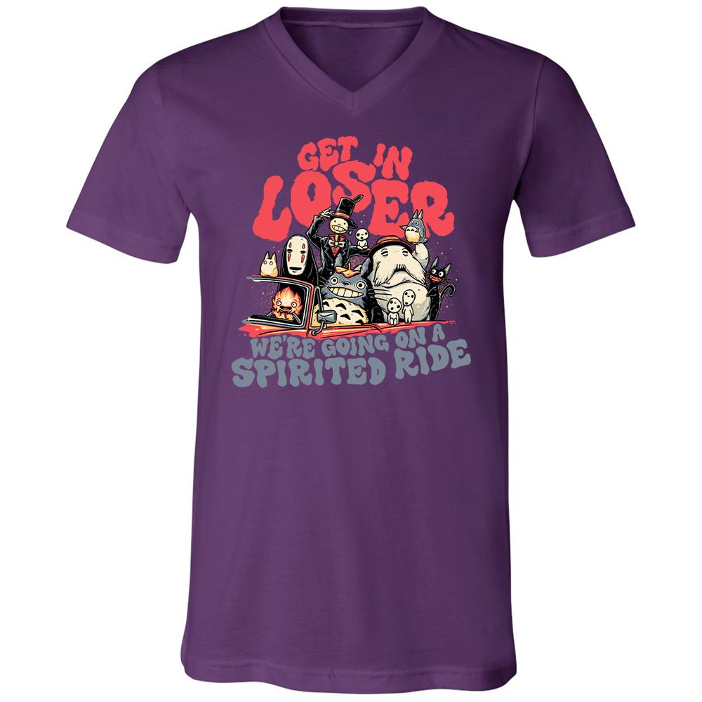 Unisex V-Neck T-Shirt - 2PZYK9Q4 - Team Purple - 9
