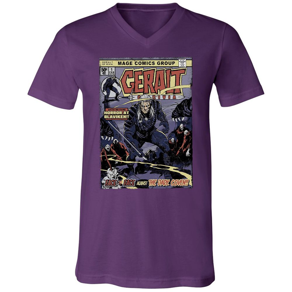 Unisex V-Neck T-Shirt - LJC29JX4 - Team Purple - 9