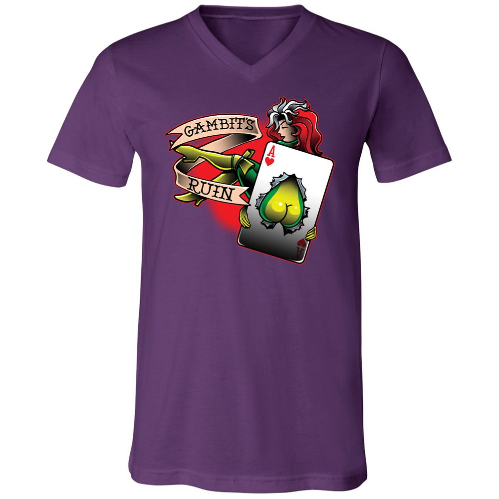 Unisex V-Neck T-Shirt - K19KYJFX - Team Purple - 9