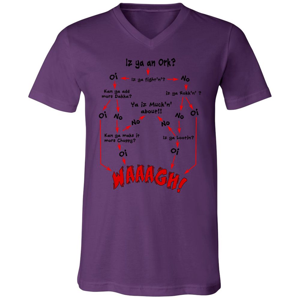 Unisex V-Neck T-Shirt - VUT9GJ9C - Team Purple - 9