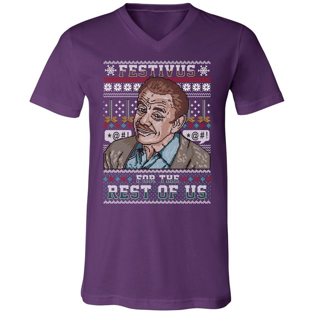 Unisex V-Neck T-Shirt - DZD782KG - Team Purple - 9