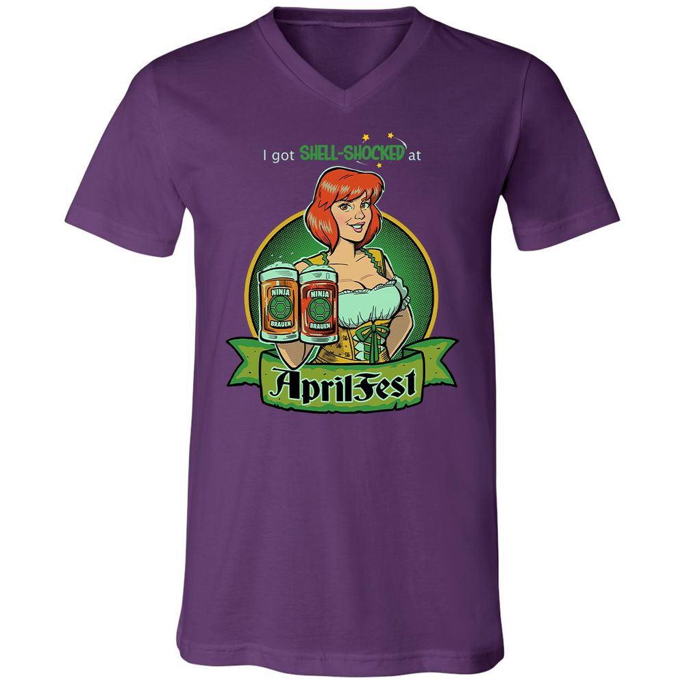 Unisex V-Neck T-Shirt - SFK6RA27 - Team Purple - 9