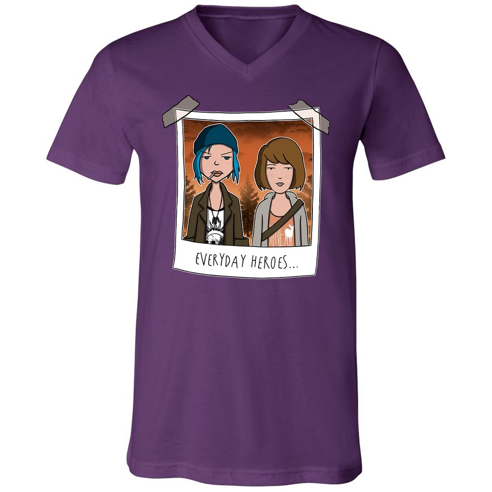 Unisex V-Neck T-Shirt - 153JYP8S - Team Purple - 9