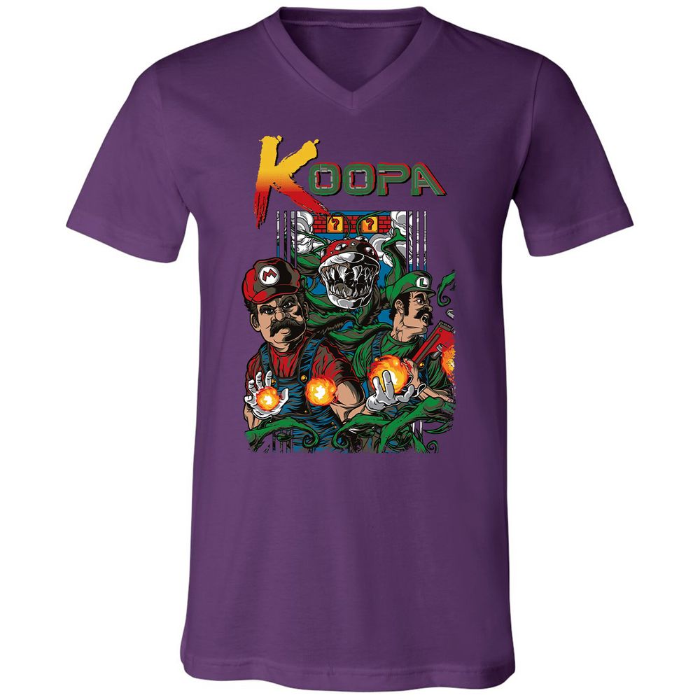 Unisex V-Neck T-Shirt - 6WBJA89B - Team Purple - 9