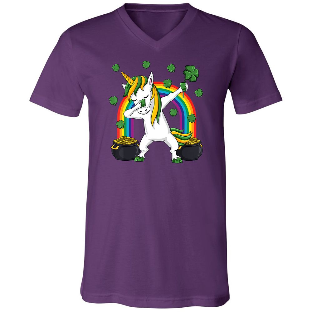 Unisex V-Neck T-Shirt - L7CL4AZK - Team Purple - 9
