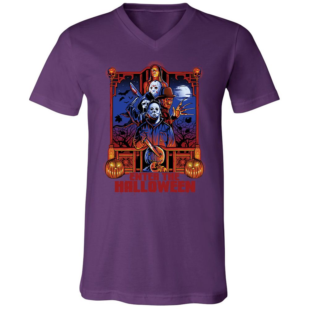 Unisex V-Neck T-Shirt - AH7LAV4Y - Team Purple - 9