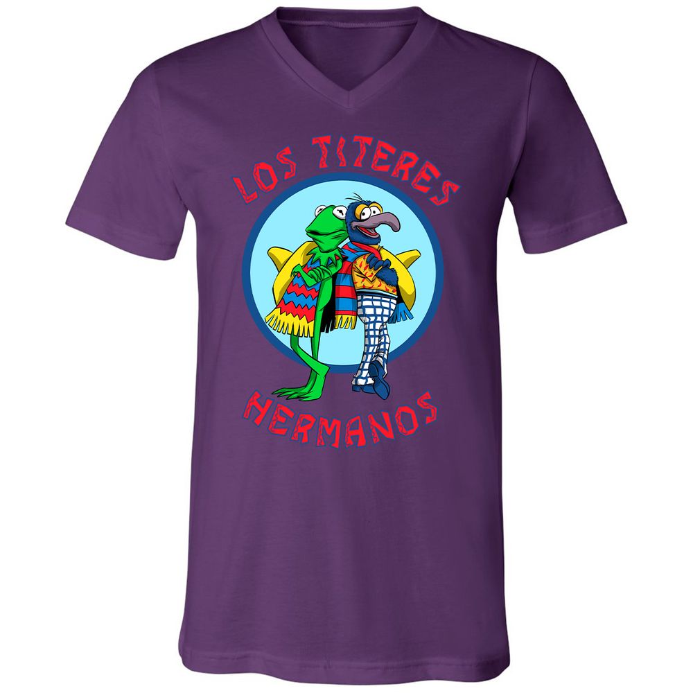 Unisex V-Neck T-Shirt - E2VS5W9B - Team Purple - 9