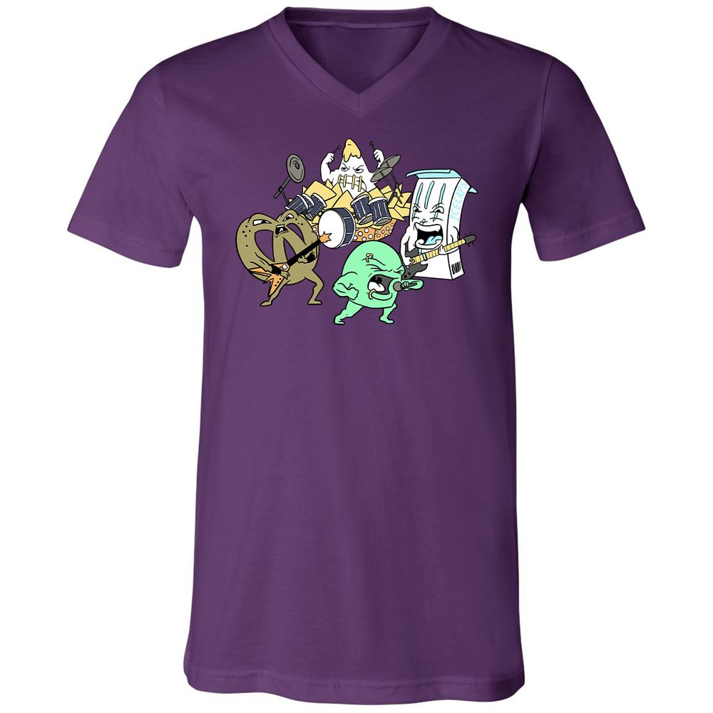 Unisex V-Neck T-Shirt - HS1RV4C7 - Team Purple - 9