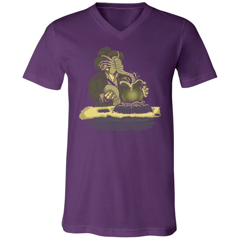 Unisex V-Neck T-Shirt - 33Q1ERK5 - Team Purple - 9