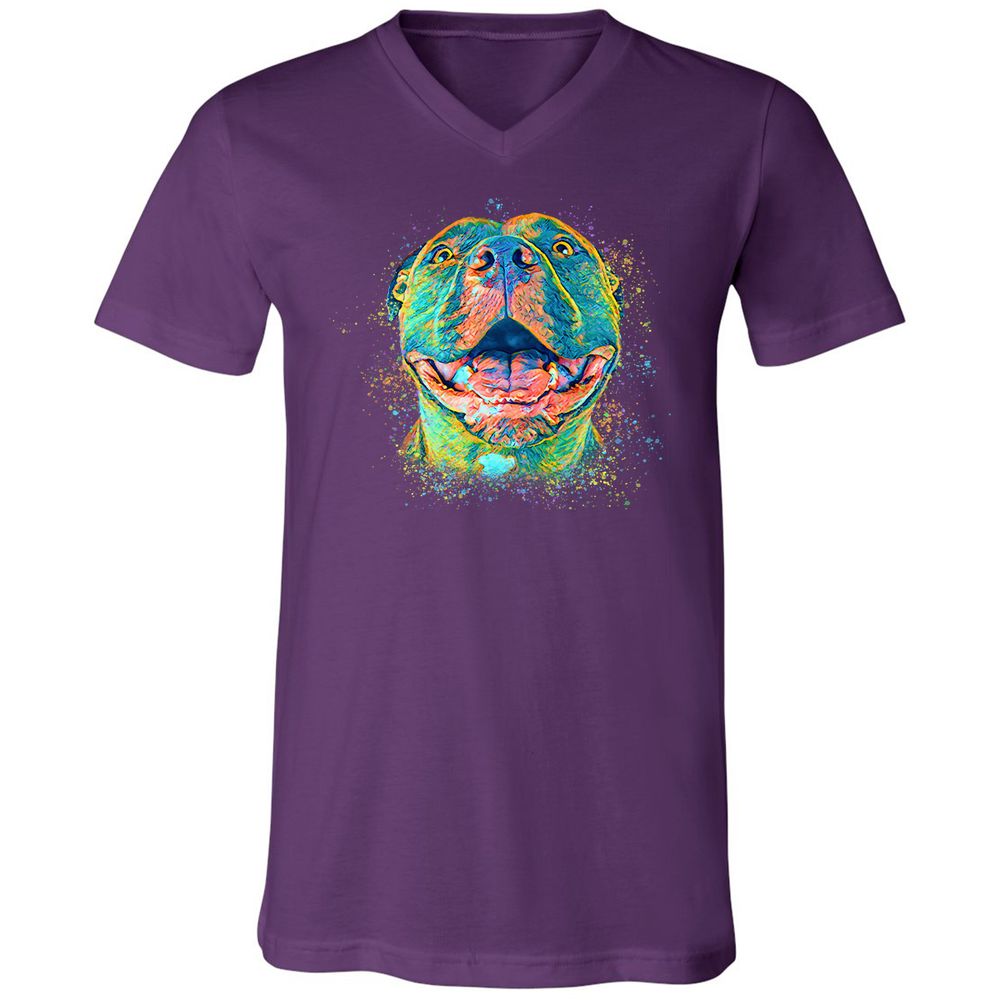 Unisex V-Neck T-Shirt - BVZ1ANJK - Team Purple - 9