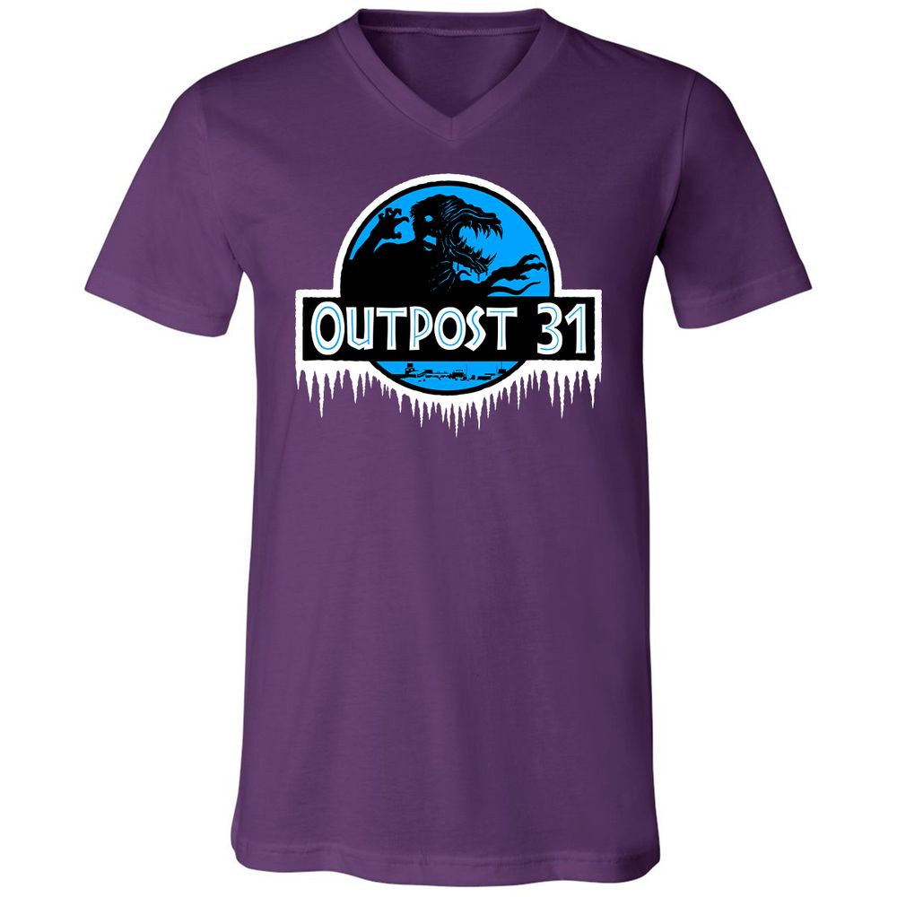 Unisex V-Neck T-Shirt - 42CAFQHZ - Team Purple - 9