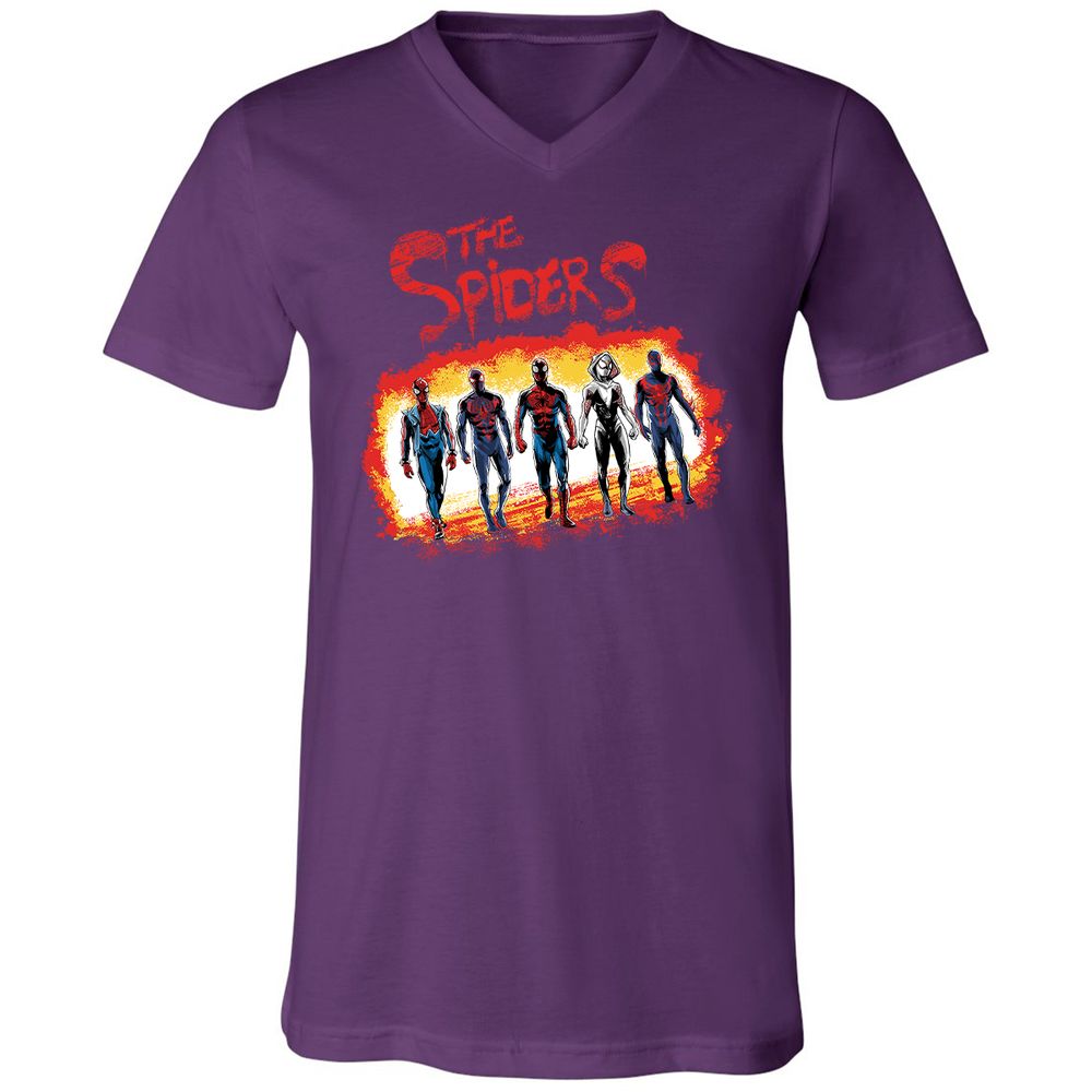 Unisex V-Neck T-Shirt - 6V7BQMEZ - Team Purple - 9