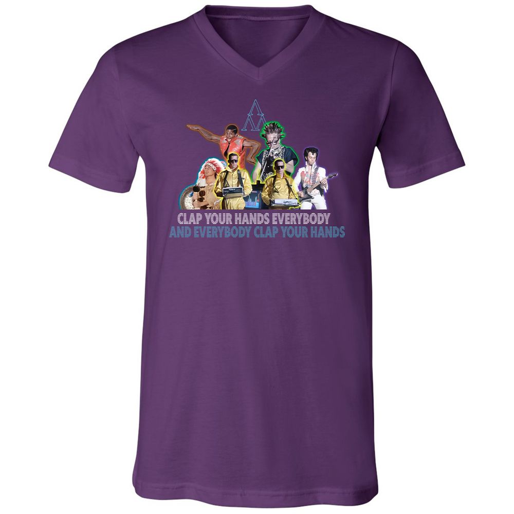 Unisex V-Neck T-Shirt - 5JR2NCLV - Team Purple - 9