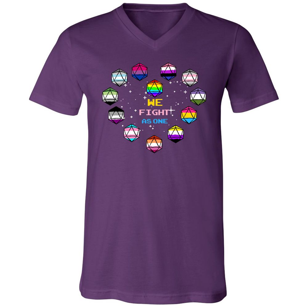 Unisex V-Neck T-Shirt - ENZTBB7N - Team Purple - 9