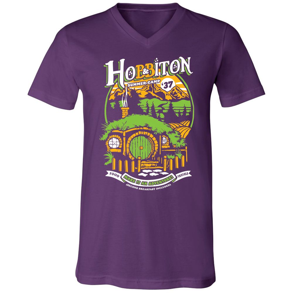 Unisex V-Neck T-Shirt - F7FURN7Q - Team Purple - 9
