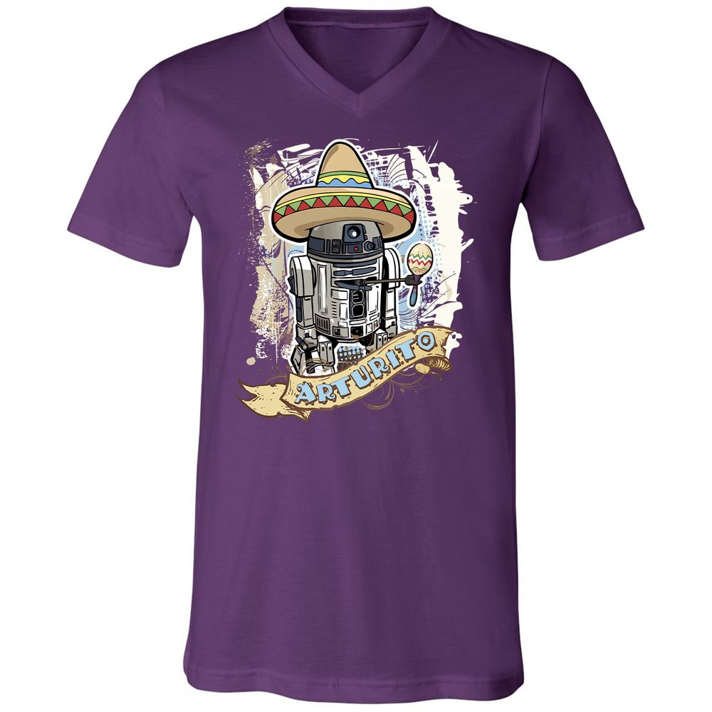 Unisex V-Neck T-Shirt - RU3BUDYA - Team Purple - 9