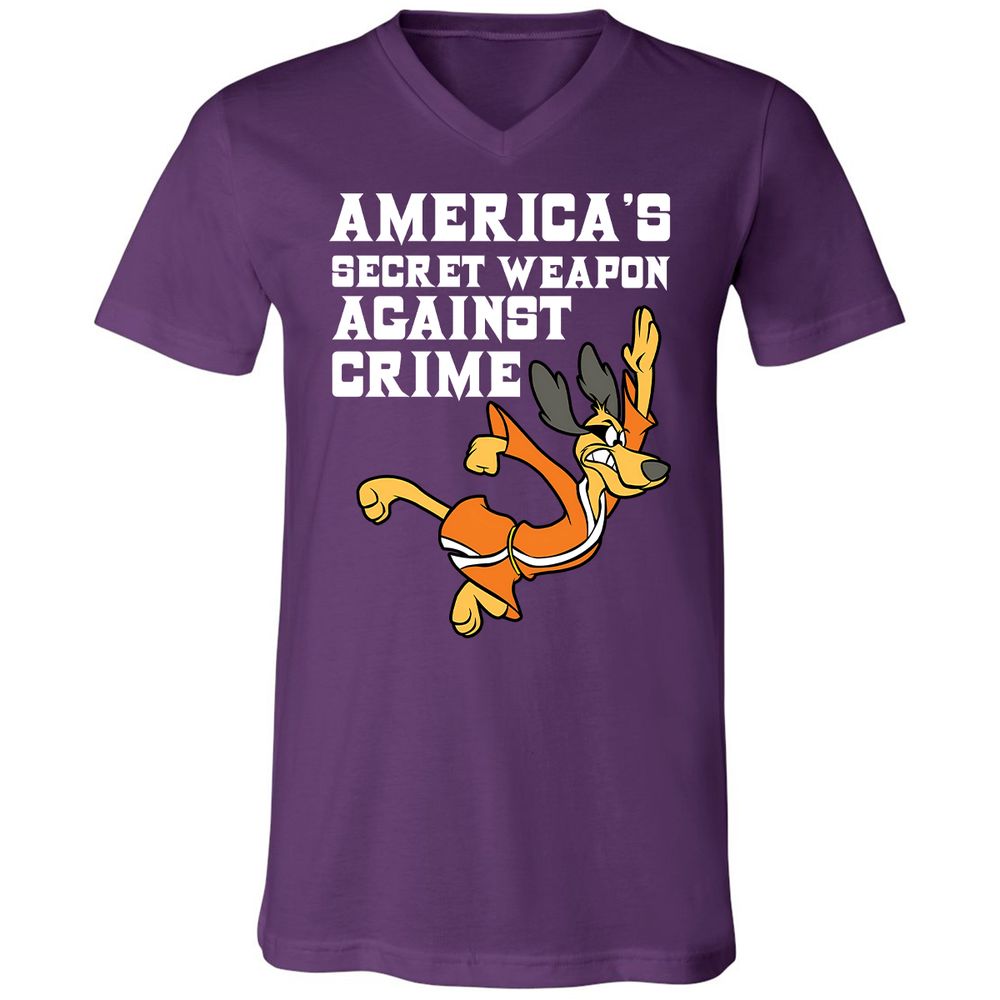 Unisex V-Neck T-Shirt - DTSYVF12 - Team Purple - 9