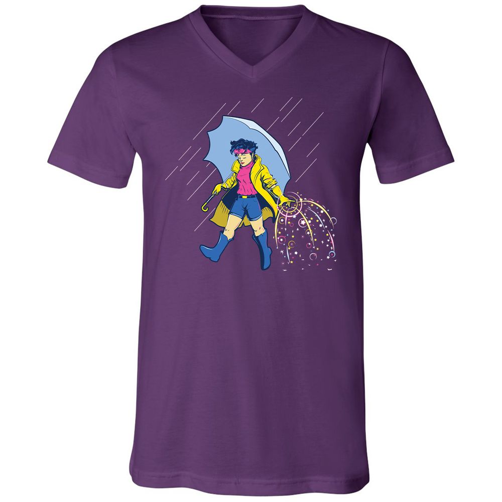 Unisex V-Neck T-Shirt - HVUMPR8G - Team Purple - 9