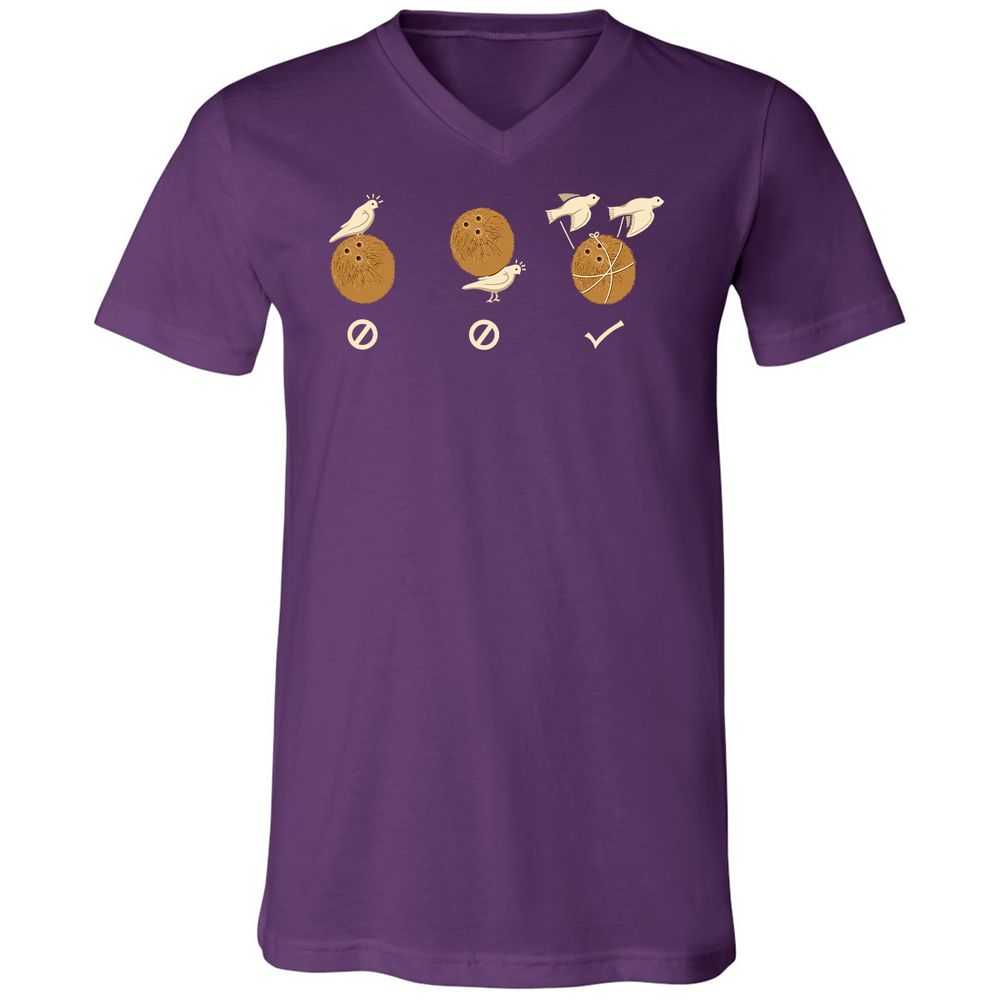Unisex V-Neck T-Shirt - H9T11P8N - Team Purple - 9