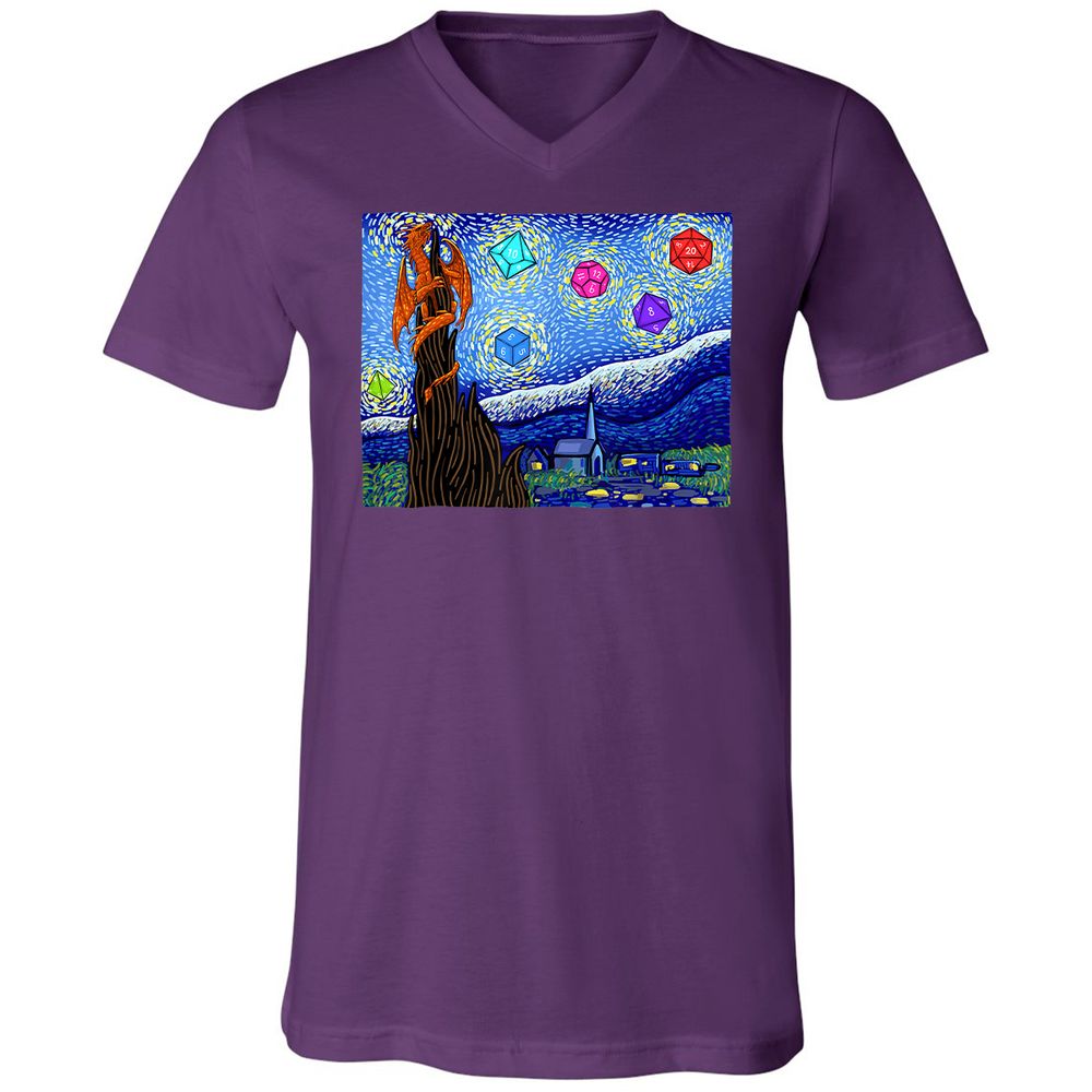 Unisex V-Neck T-Shirt - 8C2AH9VL - Team Purple - 9