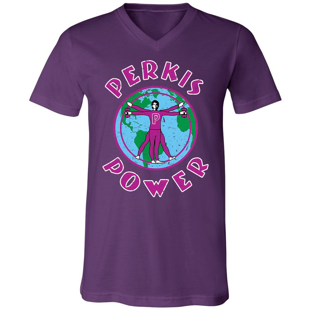 Unisex V-Neck T-Shirt - SQN7T4CR - Team Purple - 9