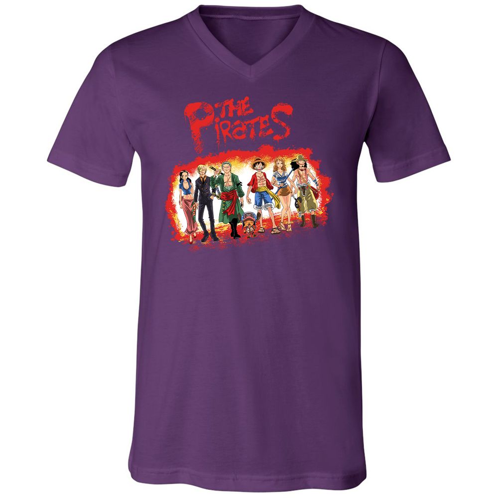 Unisex V-Neck T-Shirt - 9A2C7QK4 - Team Purple - 9