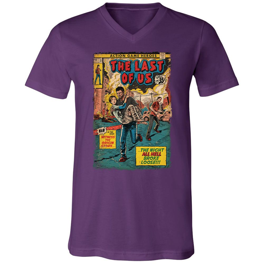 Unisex V-Neck T-Shirt - 66ESQ295 - Team Purple - 9