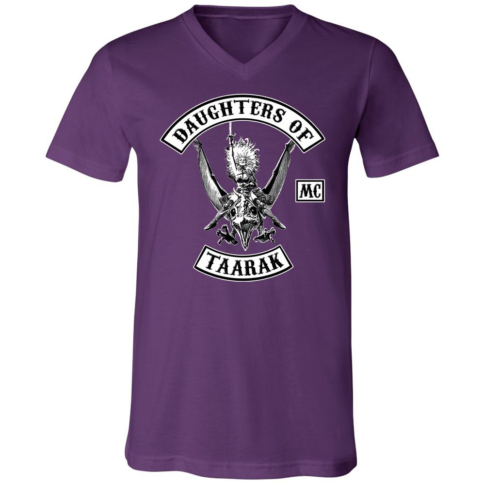 Unisex V-Neck T-Shirt - 5A9VQ2FG - Team Purple - 9