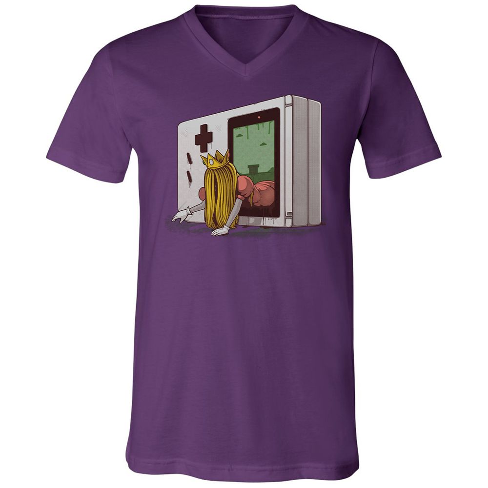 Unisex V-Neck T-Shirt - 56XWS7CM - Team Purple - 9
