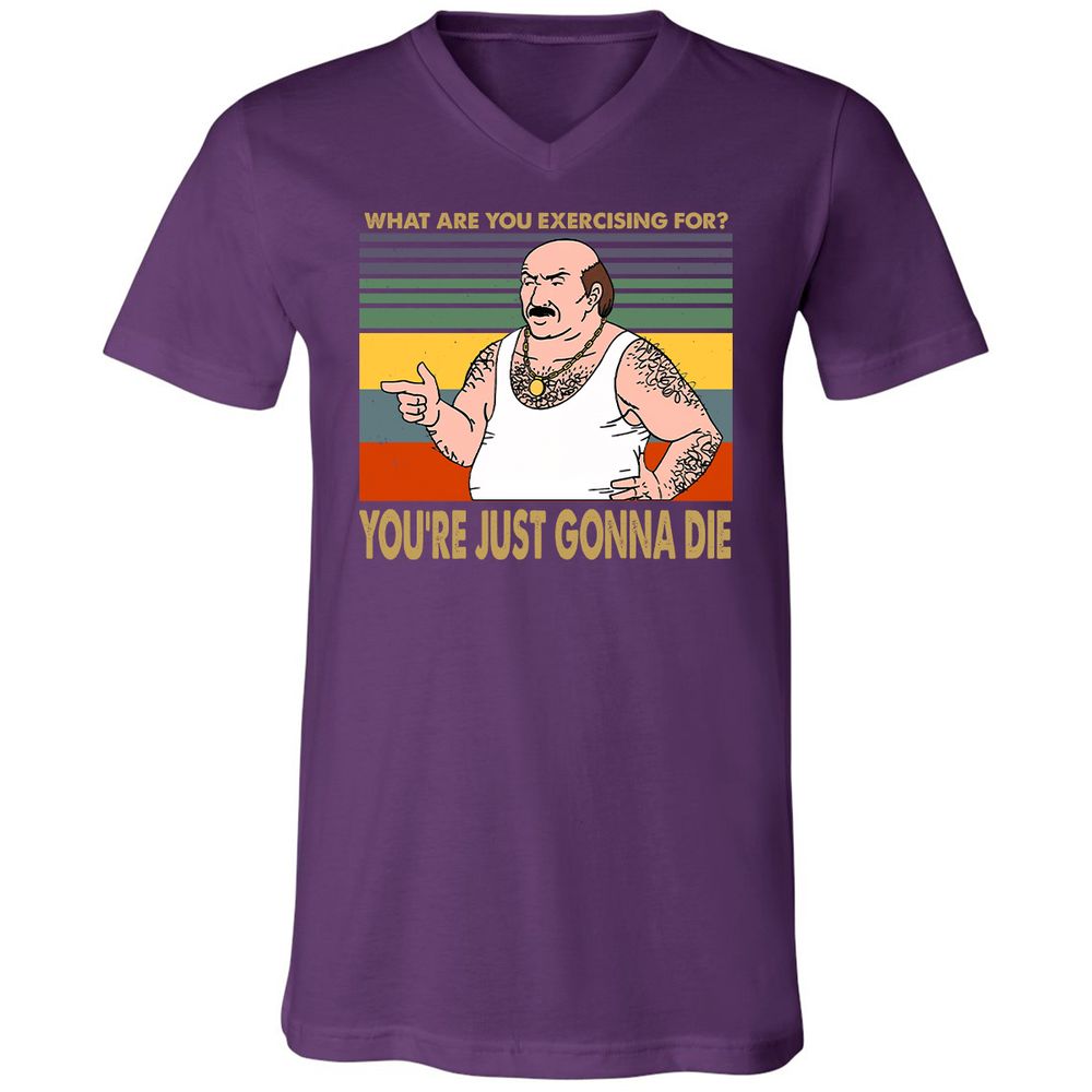 Unisex V-Neck T-Shirt - BW6S6RE3 - Team Purple - 9