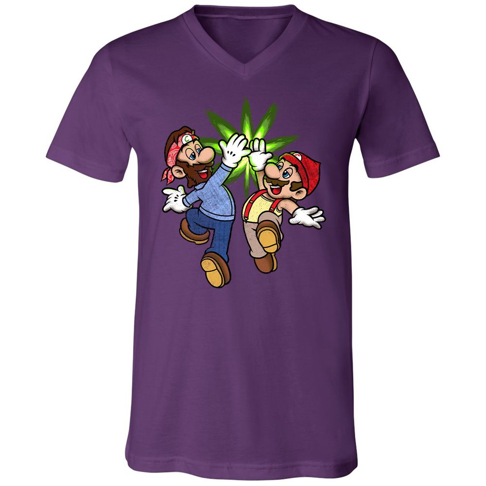 Unisex V-Neck T-Shirt - HKUP1CQE - Team Purple - 9