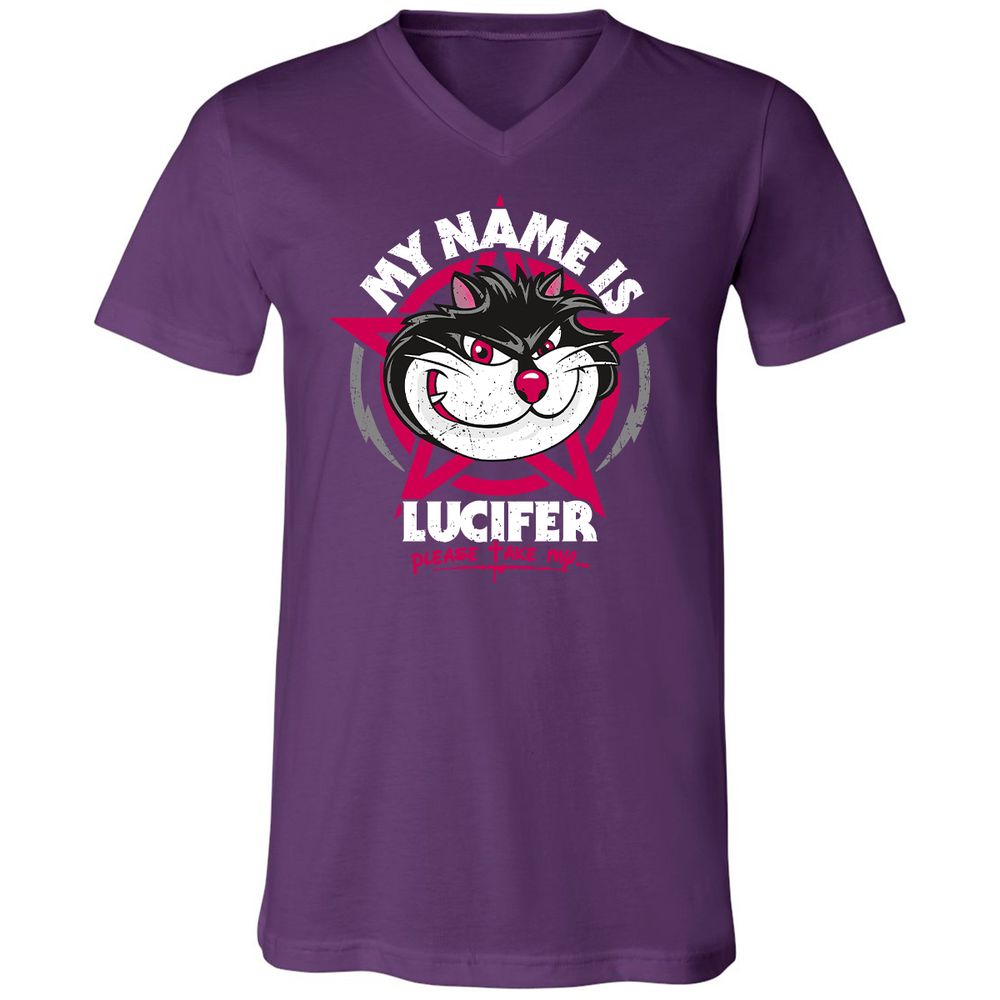 Unisex V-Neck T-Shirt - V83DPE7B - Team Purple - 9