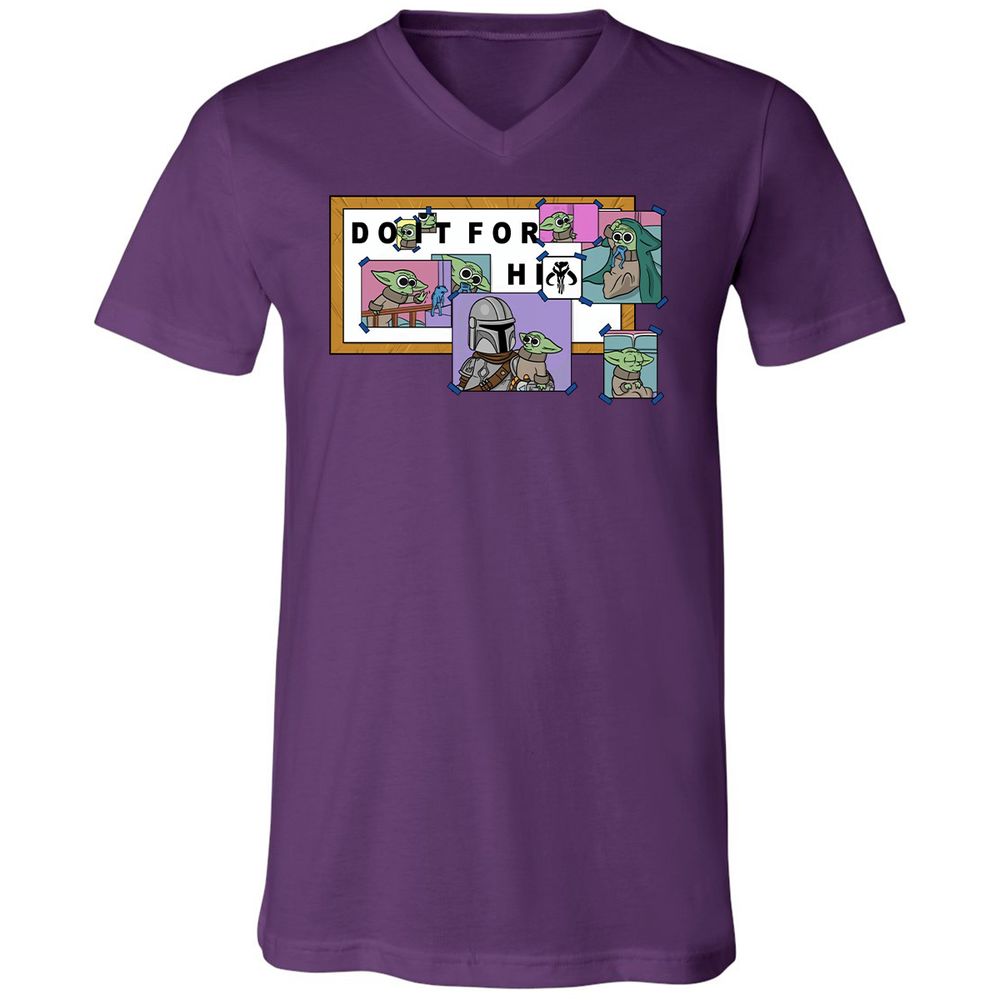 Unisex V-Neck T-Shirt - 3ME7S28N - Team Purple - 9