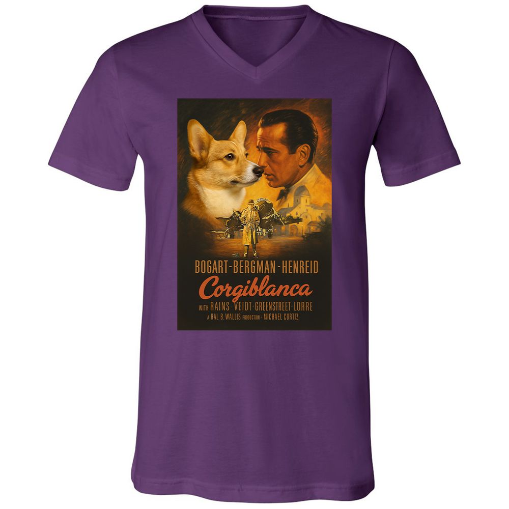 Unisex V-Neck T-Shirt - G7T25YXS - Team Purple - 9