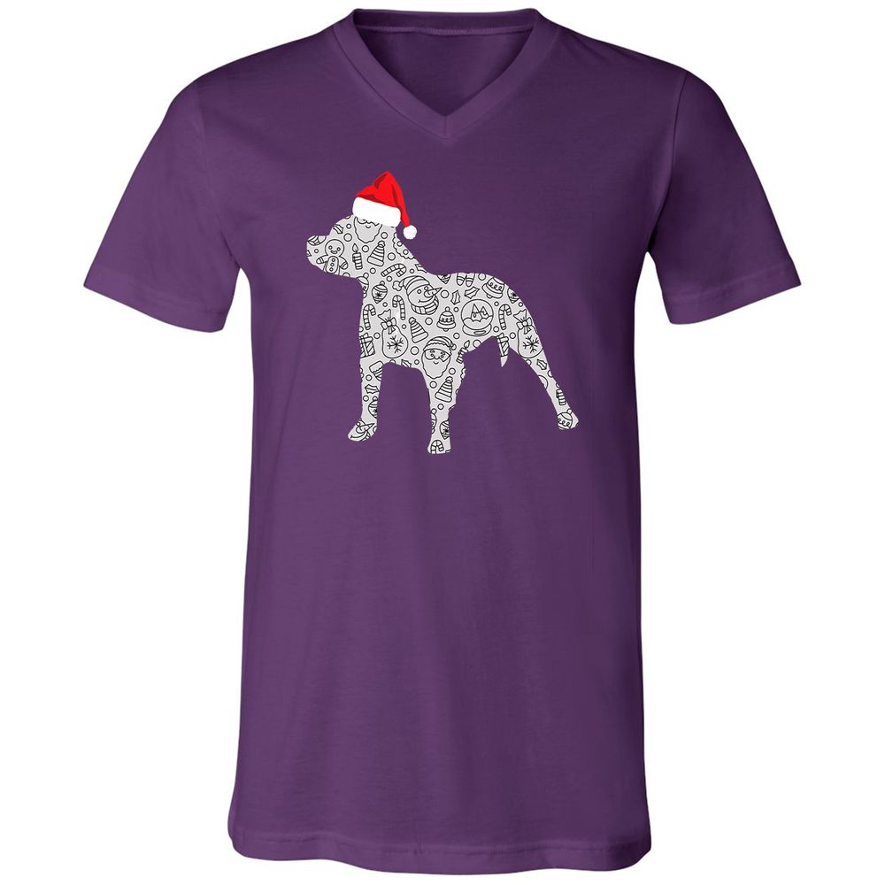 Unisex V-Neck T-Shirt - GM6QHPL8 - Team Purple - 9