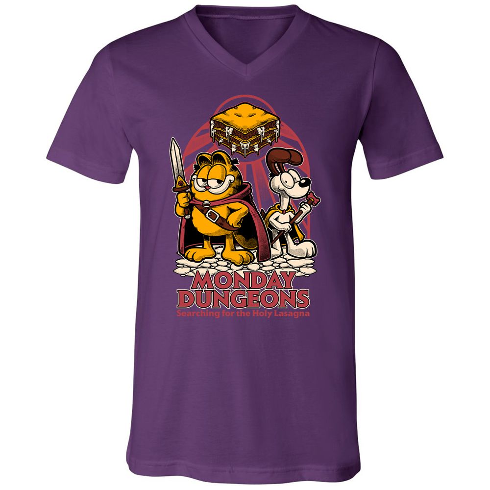 Unisex V-Neck T-Shirt - H6BK1HT7 - Team Purple - 9