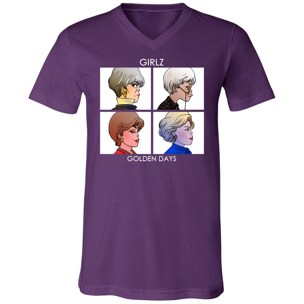 Unisex V-Neck T-Shirt - EMEHLG3C - Team Purple - 9