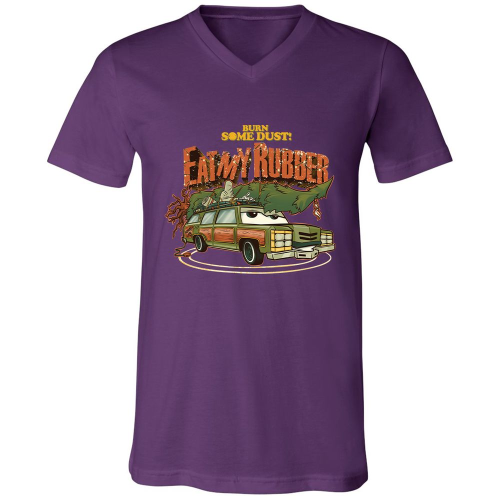 Unisex V-Neck T-Shirt - 7GU7TZKK - Team Purple - 9