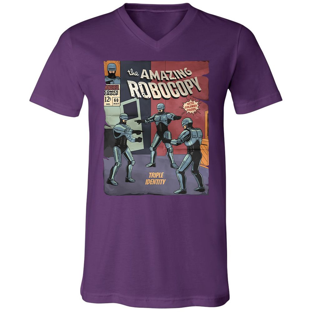 Unisex V-Neck T-Shirt - RUGQH3AP - Team Purple - 9