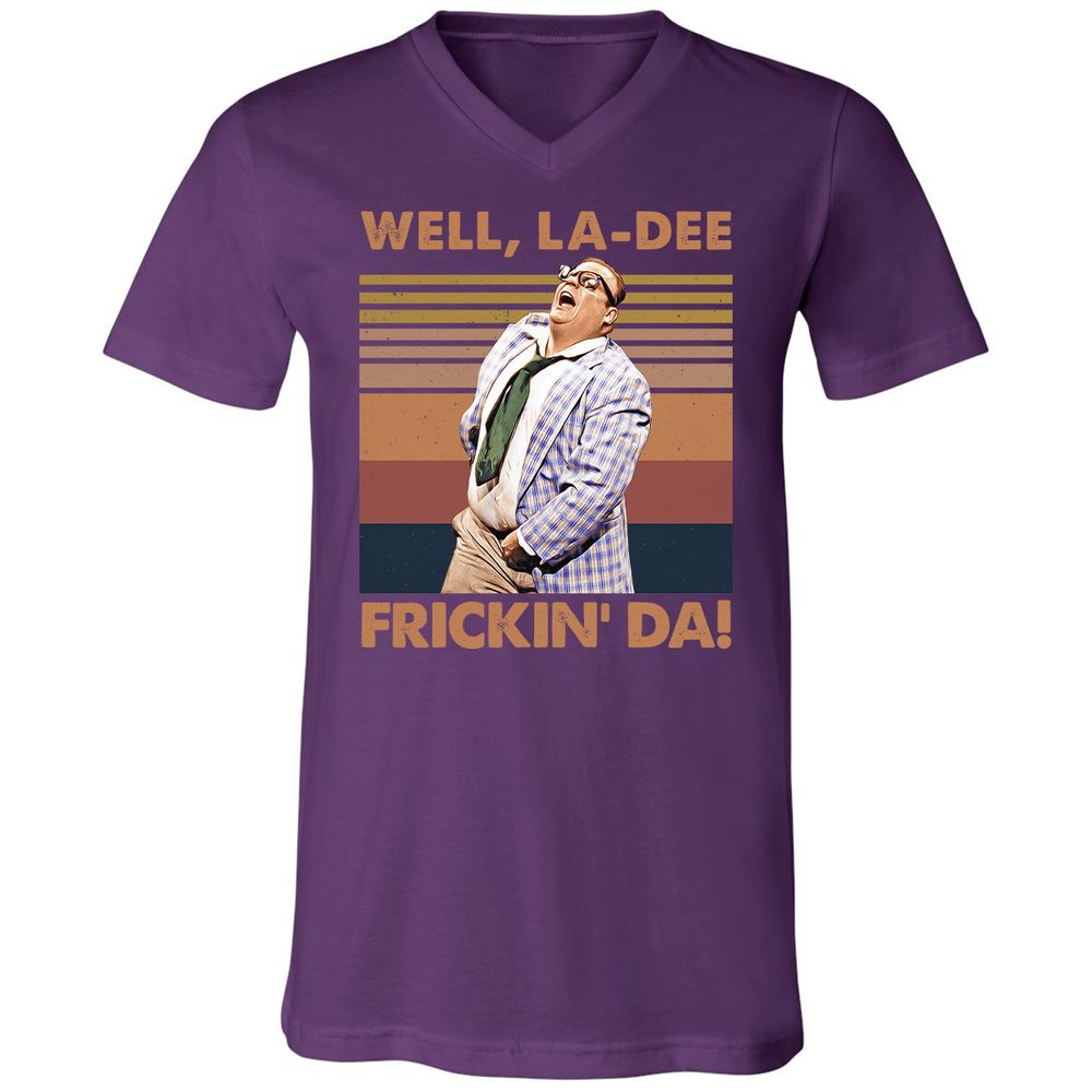 Unisex V-Neck T-Shirt - 7AF4PCDE - Team Purple - 9