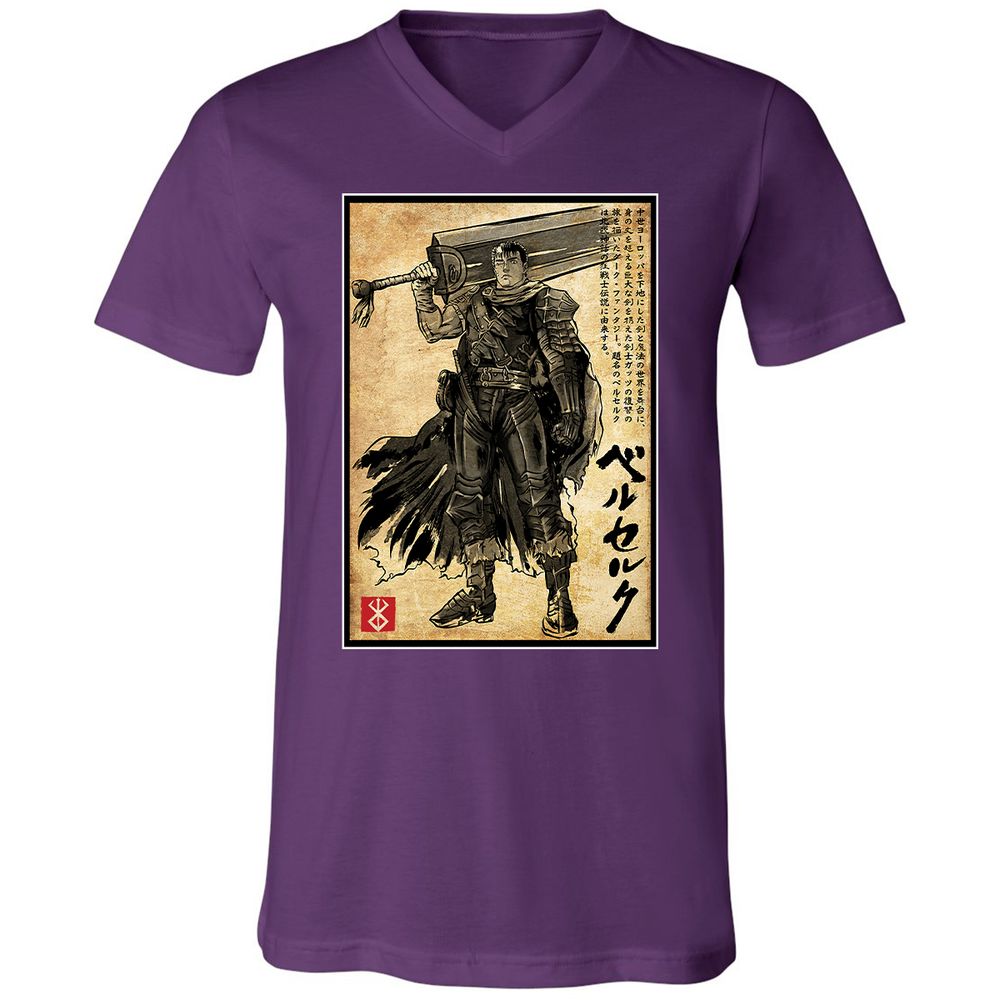Unisex V-Neck T-Shirt - 6V9UDS5Q - Team Purple - 9